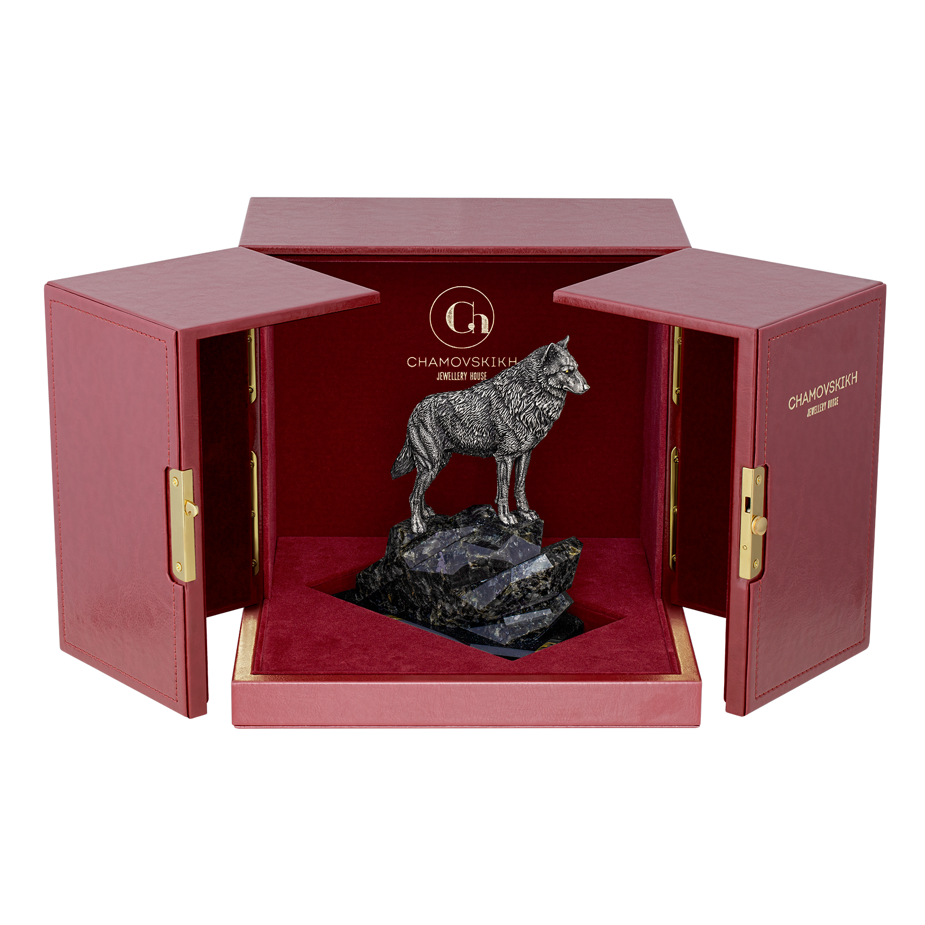 Настольная скульптура «Волк»