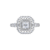 Кольцо с бриллиантами, белое золото