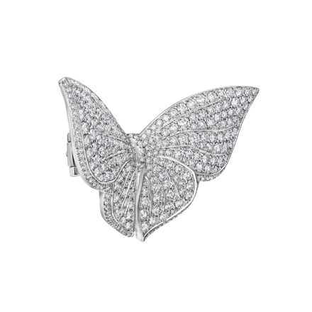 Брошь с бриллиантами, белое золото 2