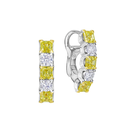 Серьги с бриллиантами, белое золото 1