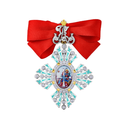 Брошь с бриллиантами, белое золото 1