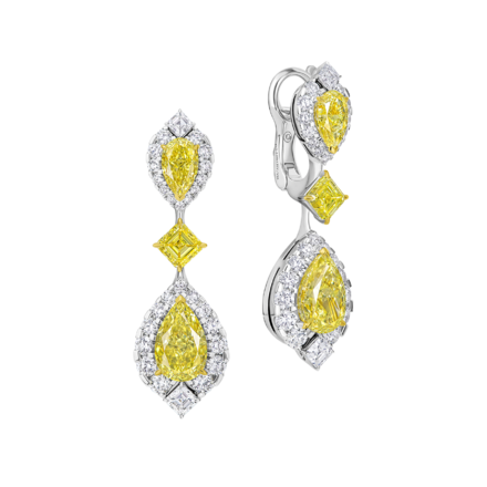 Серьги с бриллиантами, белое золото 1