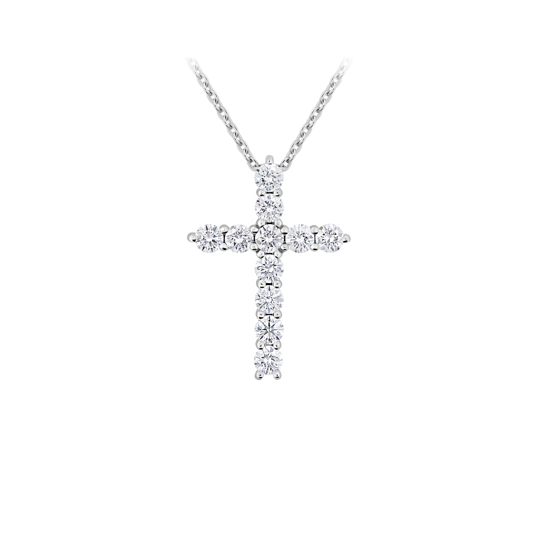 Колье с бриллиантами, белое золото