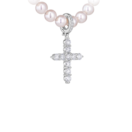 Подвес с бриллиантами, белое золото 2