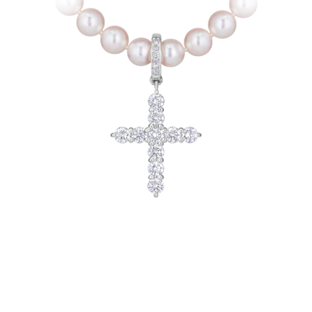 Подвес с бриллиантами, белое золото 1