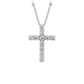 Колье с бриллиантами, белое золото