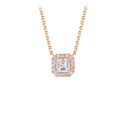 Колье с бриллиантами, розовое золото 1