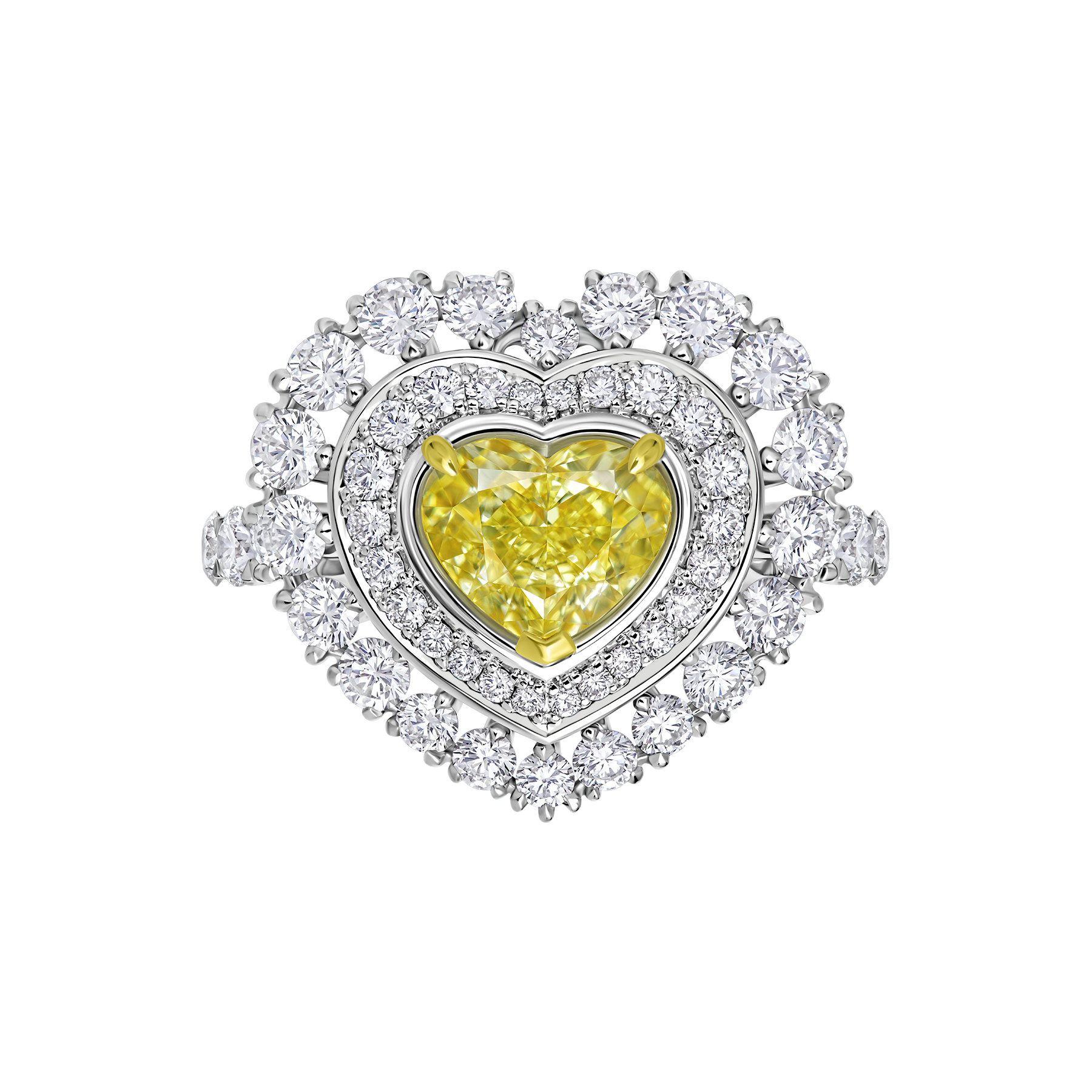 Кольцо с бриллиантами, белое золото