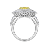 Кольцо с бриллиантами, белое золото