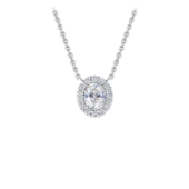 Колье с бриллиантами, белое золото