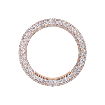 Кольцо с бриллиантами, розовое золото 3