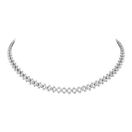 Колье с бриллиантами, белое золото 1