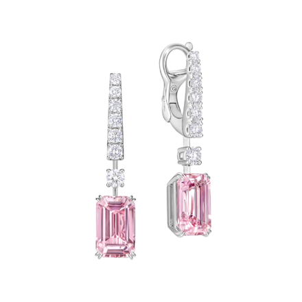 Серьги с морганитами и бриллиантами, белое золото 1