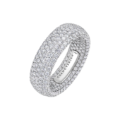 Кольцо с бриллиантами, белое золото