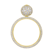 Кольцо с бриллиантами, желтое золото